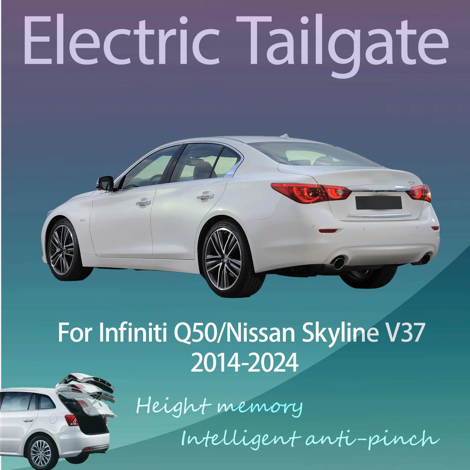 For Infiniti Q50/Nissan Skyline V37 2012-2024 Electric Tailgate with Sensor Trunk Anti-pinch Memory Height Intelligent Operation