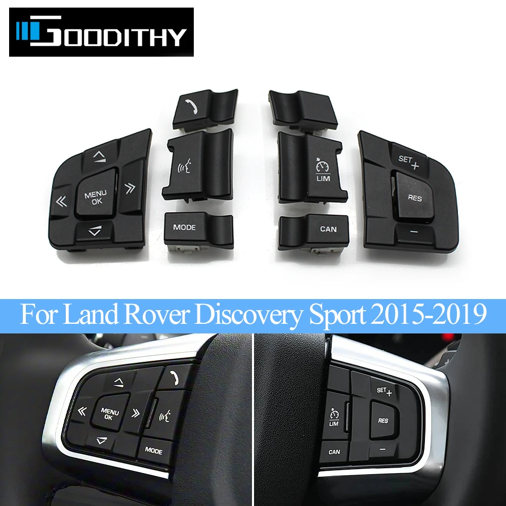 Car Left Right Multifunction Steering Wheel Switch Control Button For Land Rover Discovery Sport 2015-2019 LR095538,LR095540