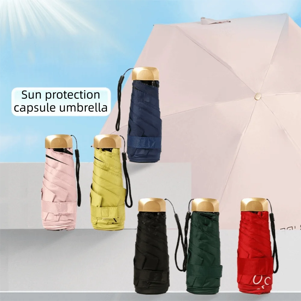 

Ultraviolet Protection Pocket Rain Umbrella Ultralight Dual Use Pocket Parasol Folding Wind Resistant Sun Umbrella Outdoor