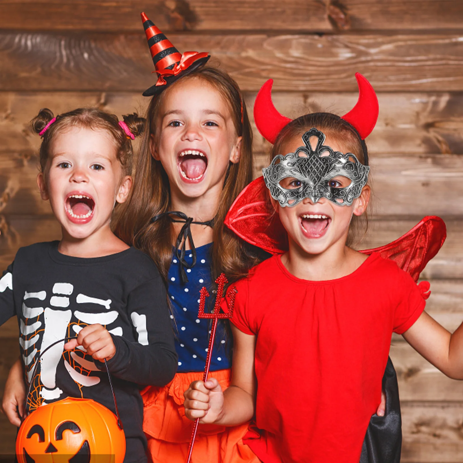 6 szt. Maseczek Vintage na Maskaradę Srebrne Półmaski Halloween Mardi Gras Kostium Cosplay Impreza Srebrna Maska Maskaradowa