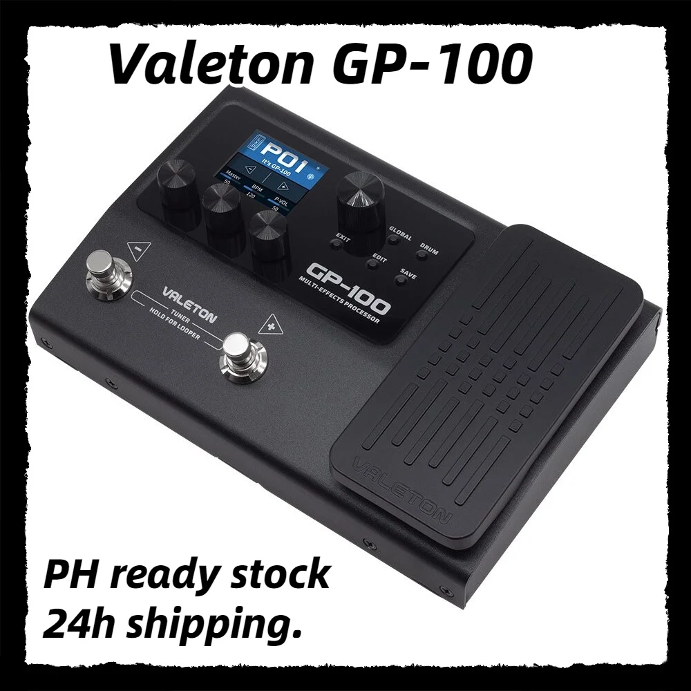 

Valeton GP-100 Guitar Bass Amp Modeling IR Cabinets Simulation Multi Language Multi-Effects with Expression Pedal