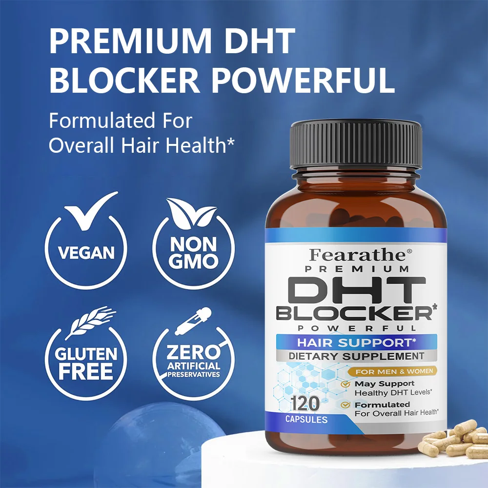 مانع DHT، مكمل نمو الشعر بالميتو والبيوتين القوي، يعزز نمو الشعر، ويقوي الشعر وفروة الرأس #5