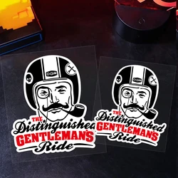 Autocollants vintage imperméables pour moto, gentleman Rider Casting, décor d'impression de moto, accessoires de corps de scooter, décalcomanie de casque
