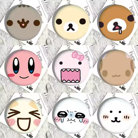 Super Kawaii Badges Button PinsBrooch Creative Funny Quotes Badge Clothes Backpack Jewelry Gift For Kids Friends