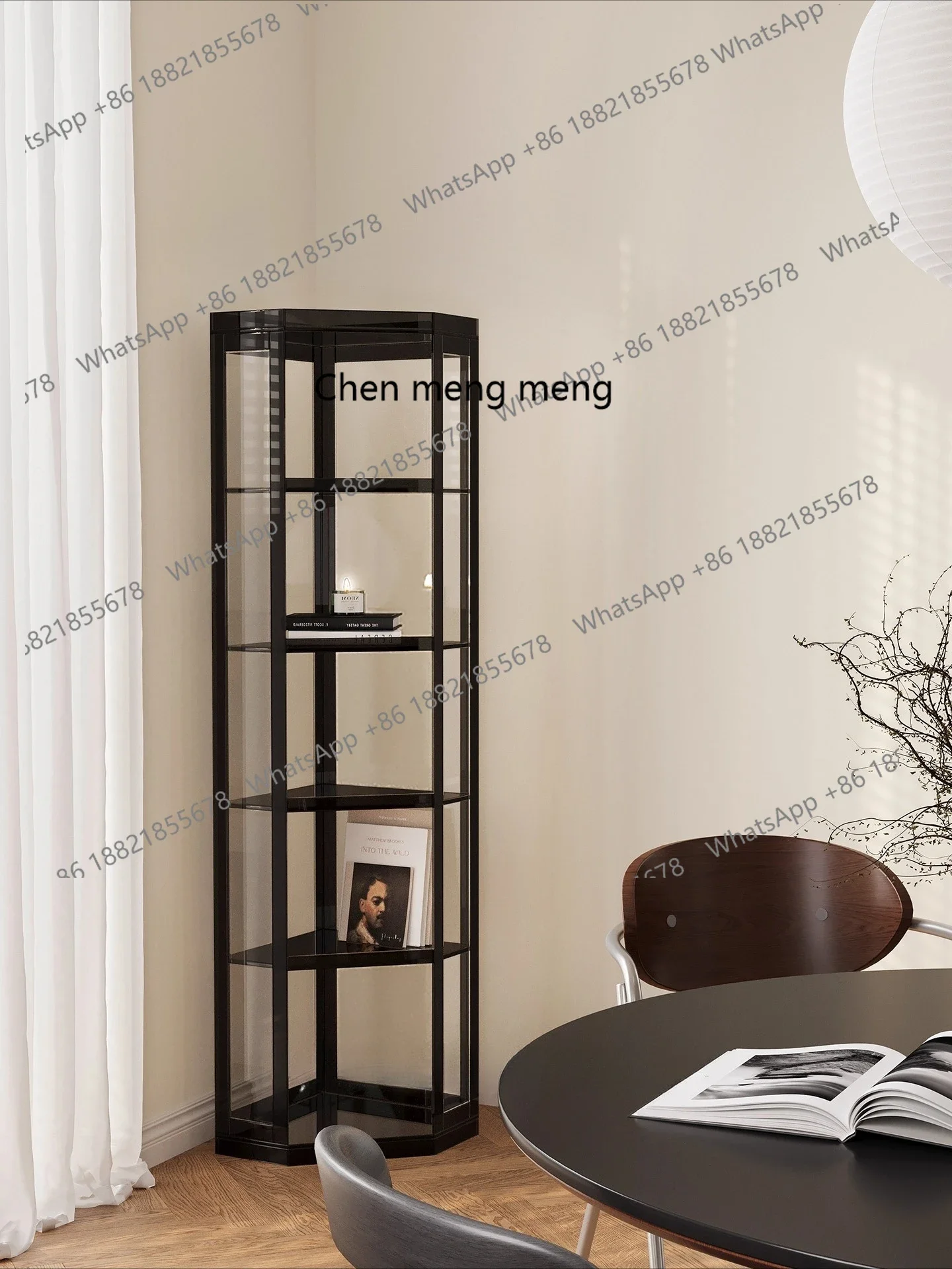 M138 Light Luxury High-end Corner Cabinet Wall Corner Triangle Storage Cabinet Integrated Wall Sideboard Bedroom Display Cabinet