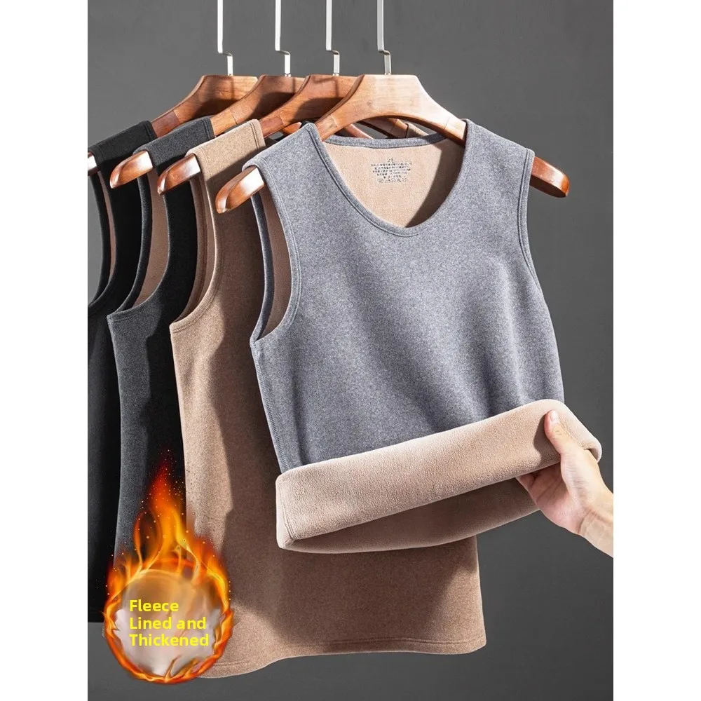 

Men's Slim Fit Fce Lined Thiened Warm Vest Winter Faion No Sve T-irt Underwear Base irt Youth ular Stand ...