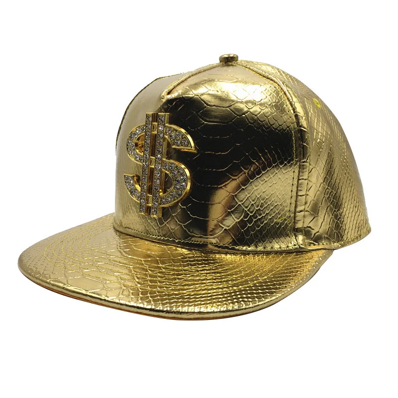 Crocodile PU Baseball Cap Flat Brim Hip-Hop  Hat