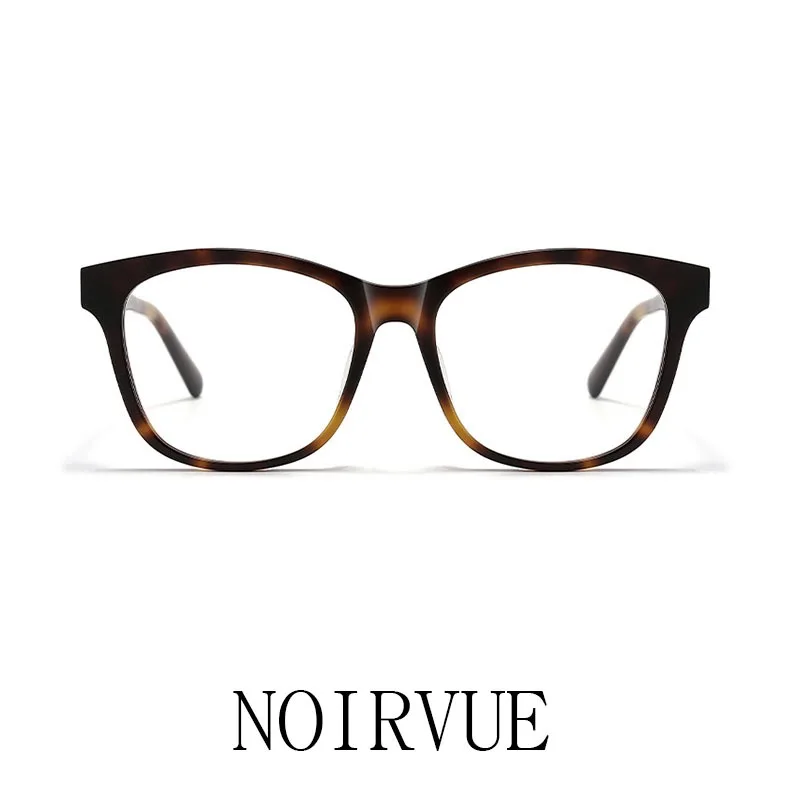 

NOIRVUE Ultra-Light Acetate Eyeglass Frames Retro Large Frame for Men Women Blue Light Blocking