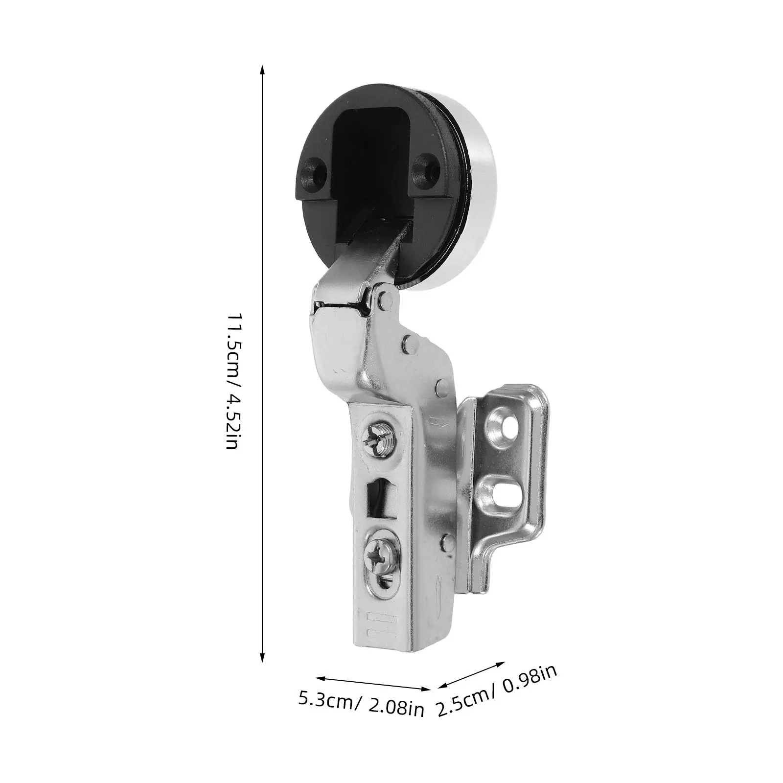 4Pcs Frameless Soft Close Cabinet Hinges Reinforced Cold Rolled Steel ABS Quiet Buffer Hinges for Glass Doors Kitchen Furniture