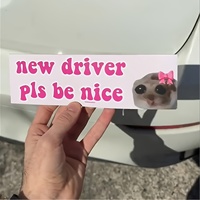 Funny New Driver  Sticker  - Perfect for Cars, Water Bottles & Windows | Durable Plastic Auto Accessories