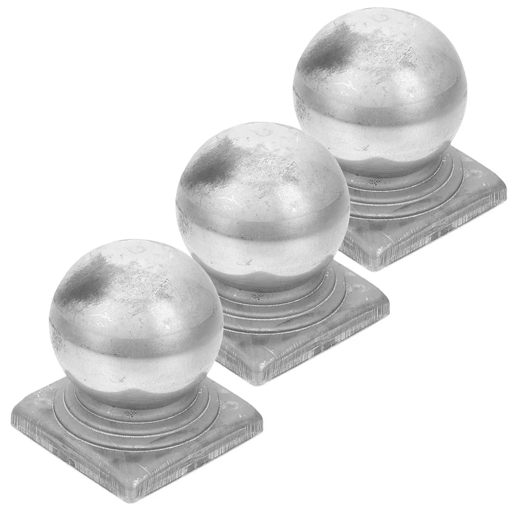 

3pcs Square Rail Post Caps Metal Fence Column Covers Iron Guardrail Decorative Covers Easy Install Outdoor Deck