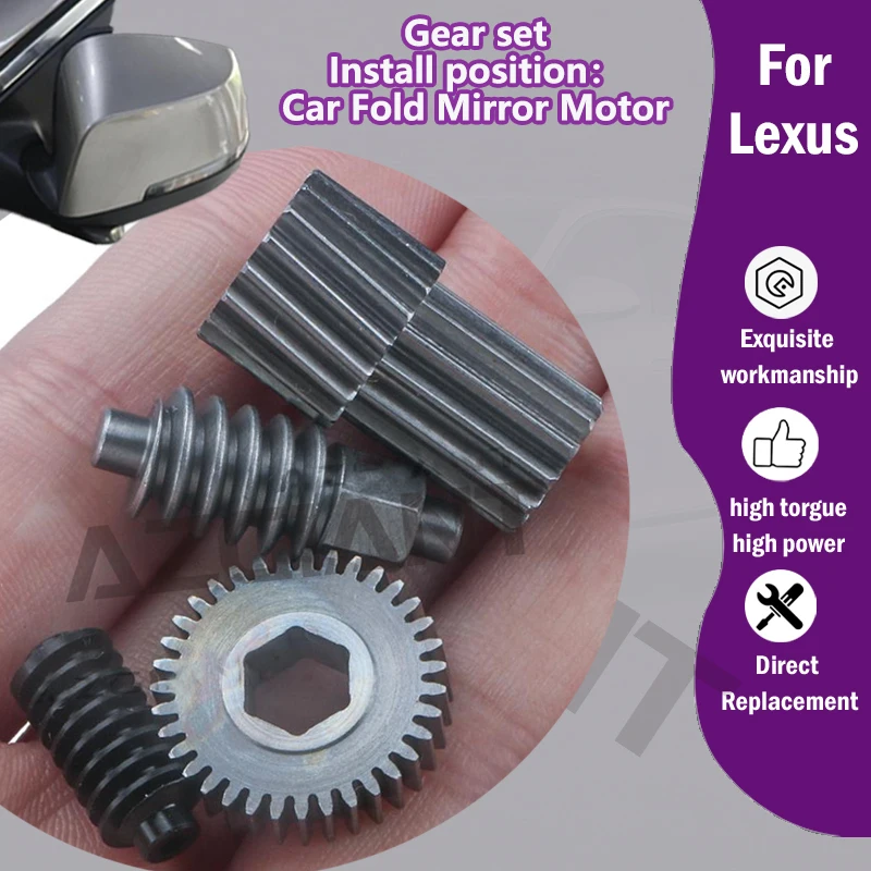 

1/5PC Car Rearview mirror folding inner motor 35/13/17T gear set For Lexus LS430 UCF30 GS300 GS430 GS460 GS350 GS450h ES300 XV30