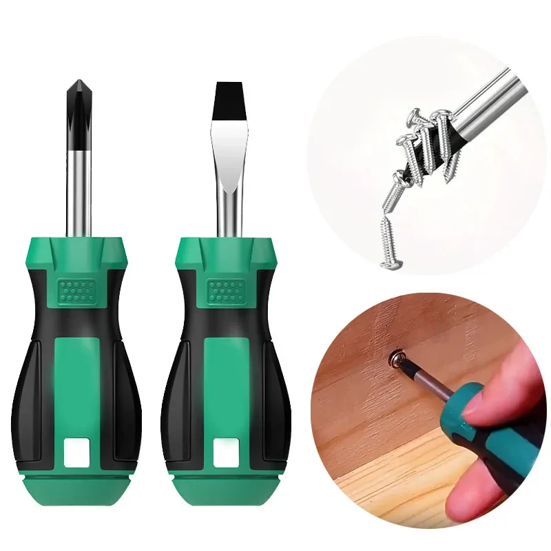 

Mini Screwdriver Practical Slotted for Cross Stubby Screwdriver Magnetic Telescopic Screwdriver Bit Hand Tool for Repair