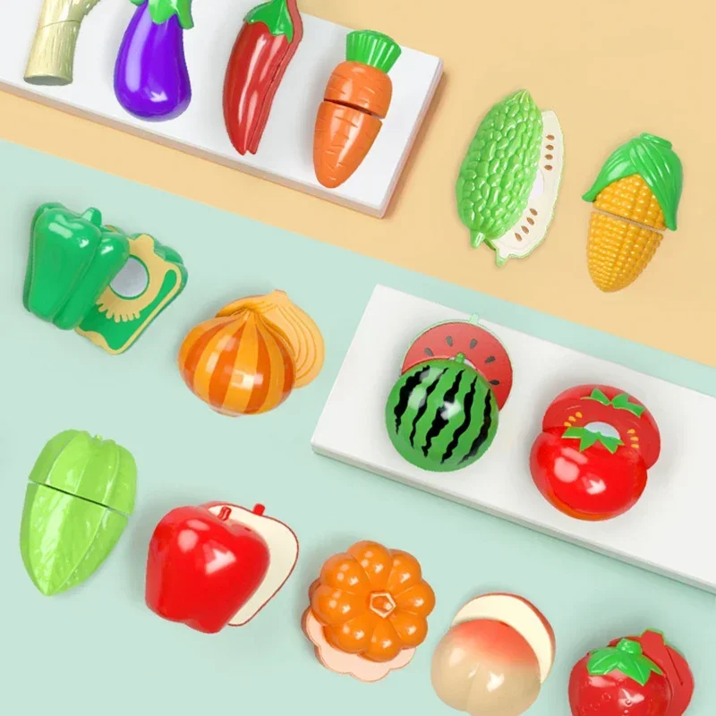 Cozinha jogar casa brinquedo conjunto simulação cesta frutas vegetais jogo de corte de alimentos educacional crianças montessori aprendizagem meninas brinquedo