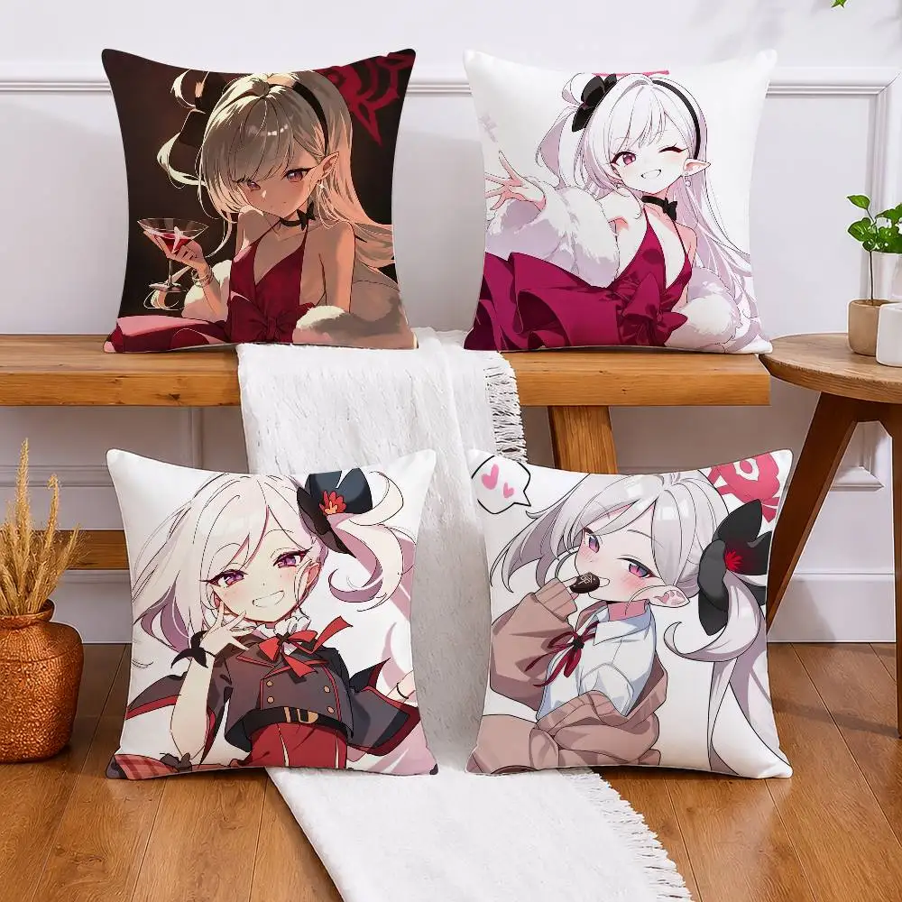 Blue Archive Asagi Mutsuki  Pillow Case Pattern Printed Pillowcase For Living Room Sofa Cushion Cover