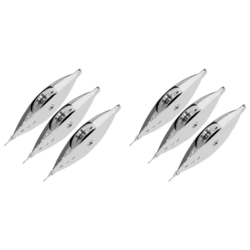 ABLG 6Pcs Silver Metal Tatting-Shuttle Kit For Beginners With Bobbin Supplies, Premium Iron Needle-Shuttles