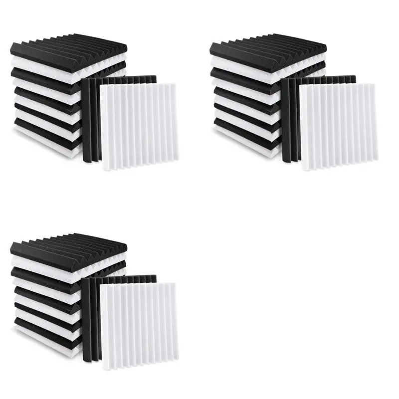 

ABLN-36Pcs Acoustic Foam,Sound Insulation Foam Panels,Studio Foam Wedges,Sound-Absorbing Board For Studio Ceiling,2.5X30x30cm