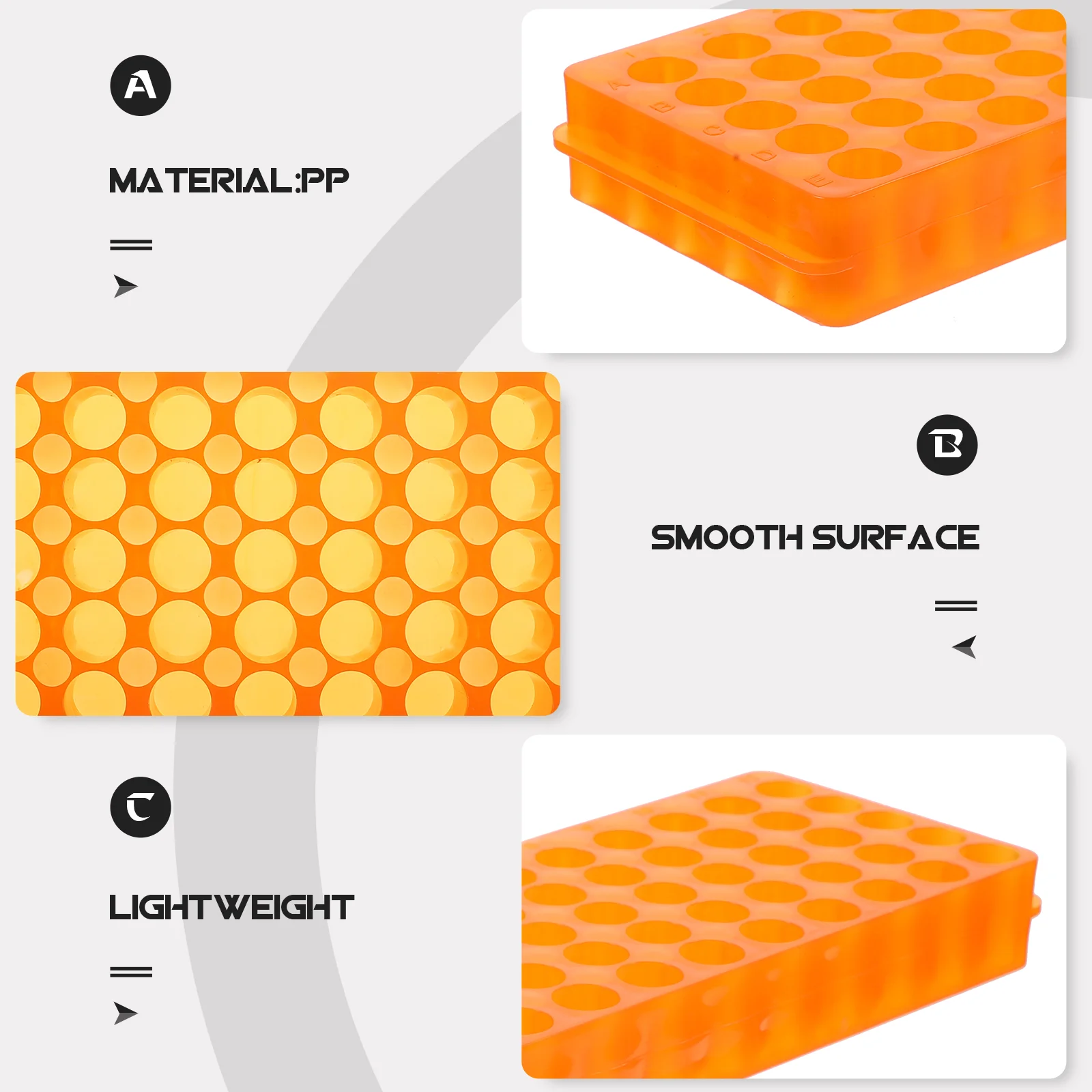 2pcs Centrifuge Rack 05ml2ml Strong Sturdy Practical Useful Tube Storage Smooth Polished Neat Lightweight Easy