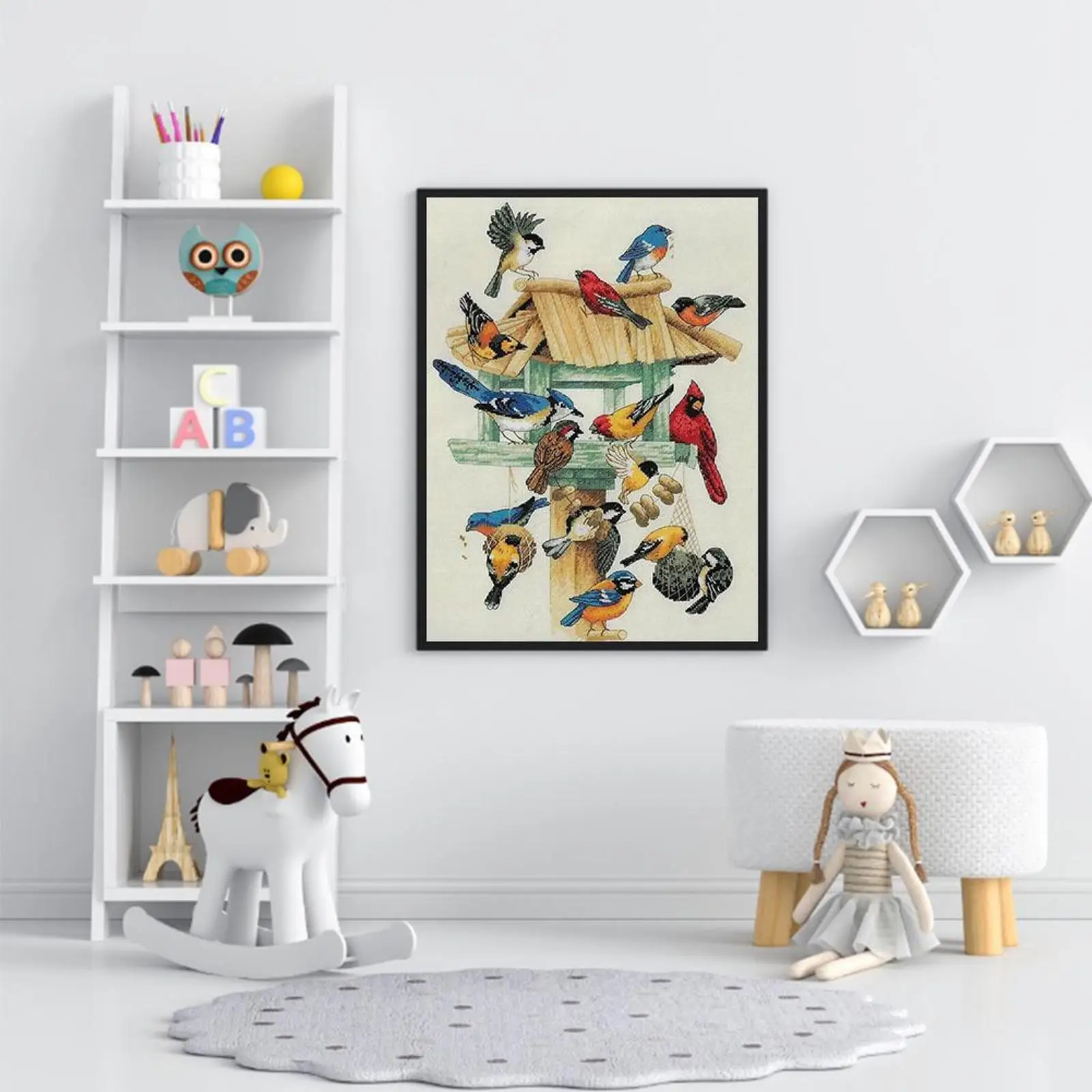 

Full Embroidery 14CT Counted 2 Strands DIY Bird House Cross Stitch Artwork Kit