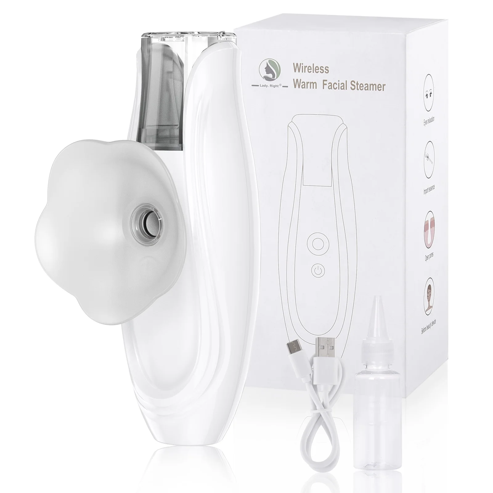

Beauty Heated Nano Facial Steamer Eye Sprayer Eyes Sauna SPA Steamer 2 in 1 for Dry Eyes Skin Moisture