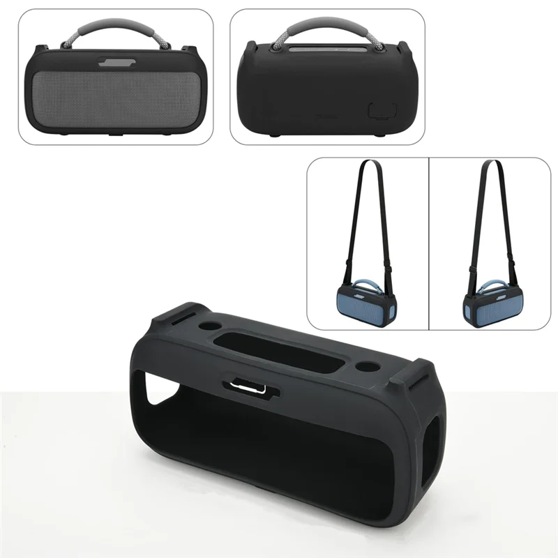 

Excellent-Txesign Silicone Case For Bose Soundlink Max Speaker, Travel Carrying Case Protective Cover With Shoulder Strap