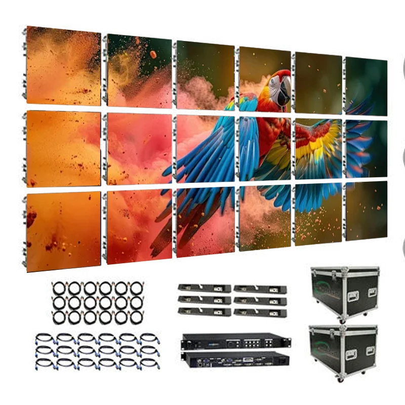 P3.91 IP67 Waterproof LED Video Wall Lightweight High Resolution Outdoor Rental Display Screen