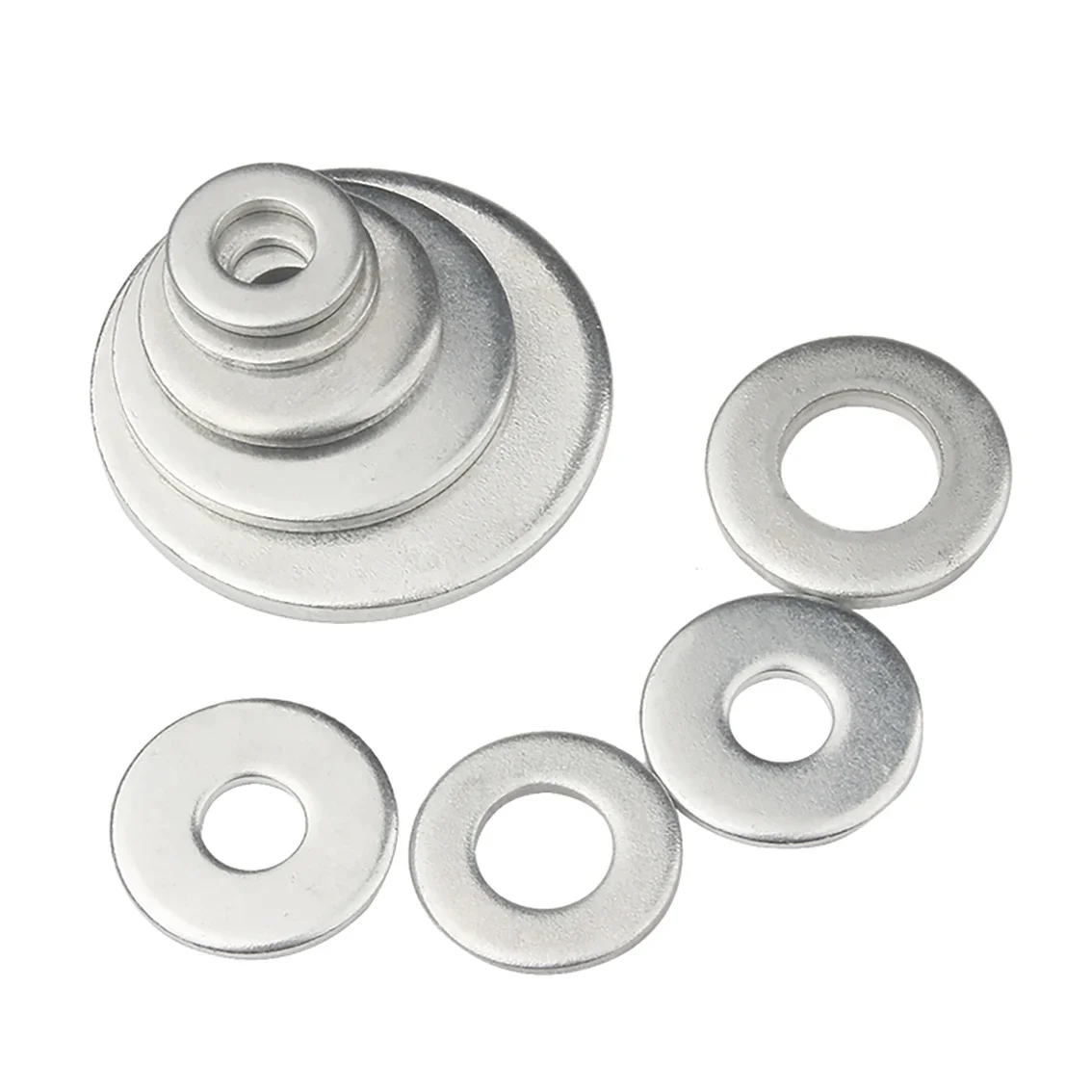 M3 M4 M5 M6 M8 M10 M12 M16 M20 Aluminum Alloy Flat Washers Thickness 0.5-3mm Large Size Oversize Big Wider Flat Washer Gasket