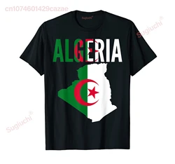 100% Cotton Algerian Algeria Country Map Flag T-Shirt MEN WOMEN UNISEX T Shirts Size S-6XL