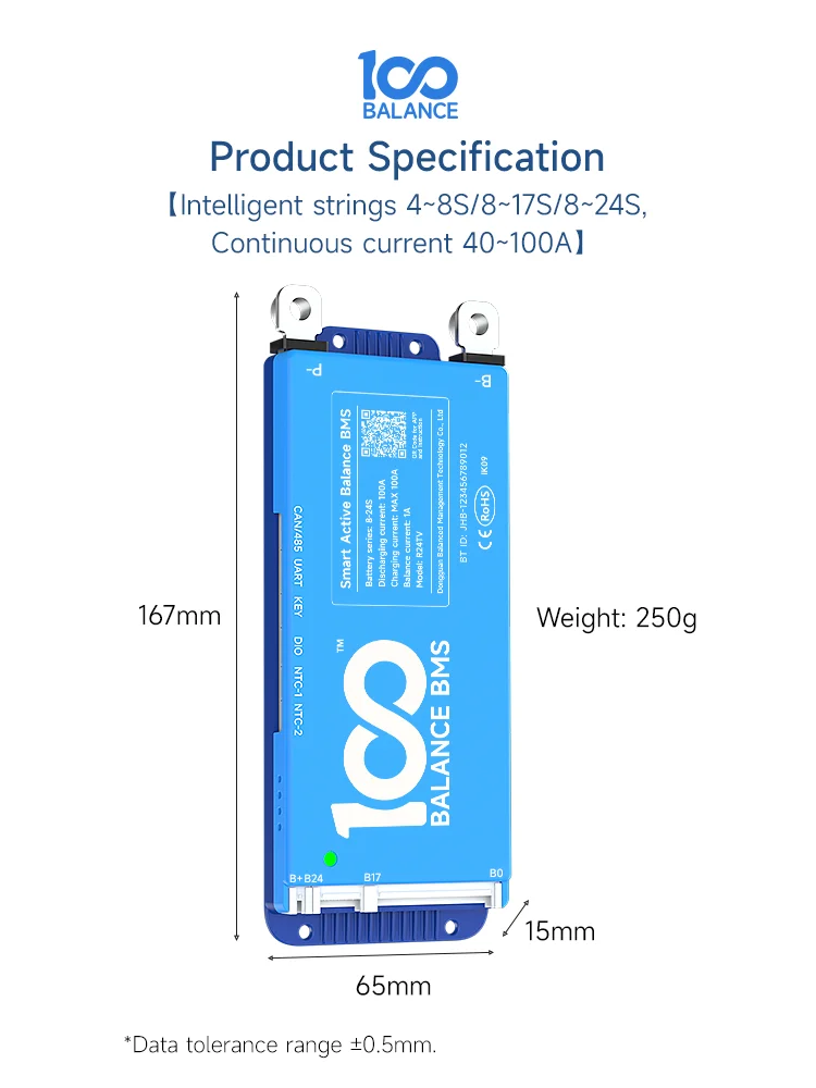 Inteligente bms 16s 48v lifepo4 wifi bluetooth rs485 pode 8S 10S 13S 16S 20S 24S 100a display lcd equilíbrio ativo bms jk 4S lifepo4 bms