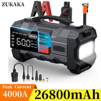 ZUKAKA Car Jump Starter With 150PSI Air Compressor Power Bank Portable Air Pump Battery Booster 4000A Automotive Starting Device