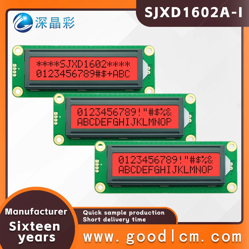 

1602A-1 lcd display module16x02 AIP31068L controller FSTN positive LCD module Multiple modes and colors 5V power supply