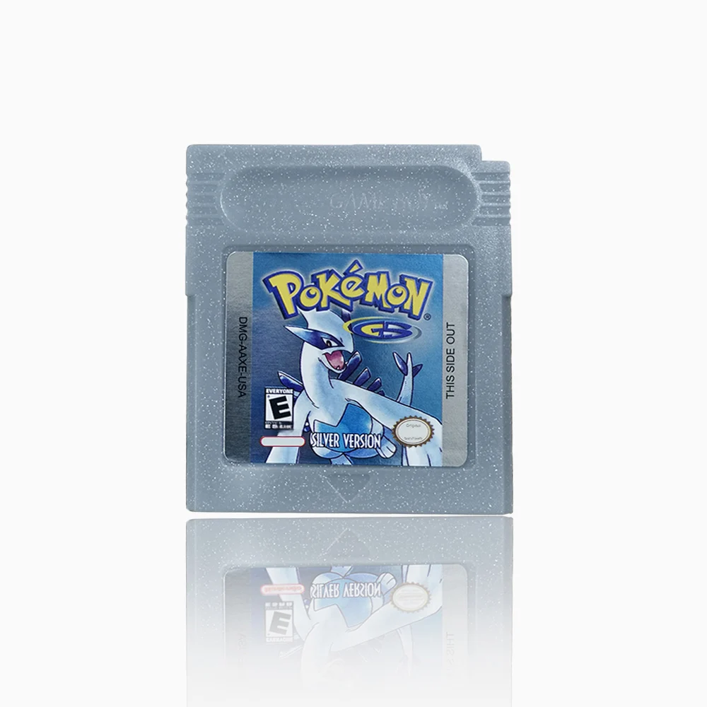 Energiesparende 5-Sprachen-Version Pokemon GBC Spiel Rot/Kristall/Blau/Gelb/Gold/Grün/Silber Videospielkassette