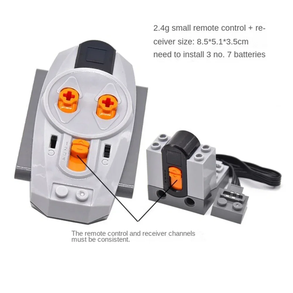 قطع غيار MOC Power Functions: محرك سيرفو تقني M للعربات الصغيرة، مجموعة طاقة معدلة للتحكم عن بعد بالأشعة تحت الحمراء، صندوق بطارية ليثيوم 9686