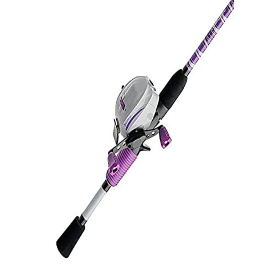 

Spincast Reel and Fishing Rod Combo for Saltwater Freshwater Fishing Black Aluminum Alloy Lightweight and Durable wit