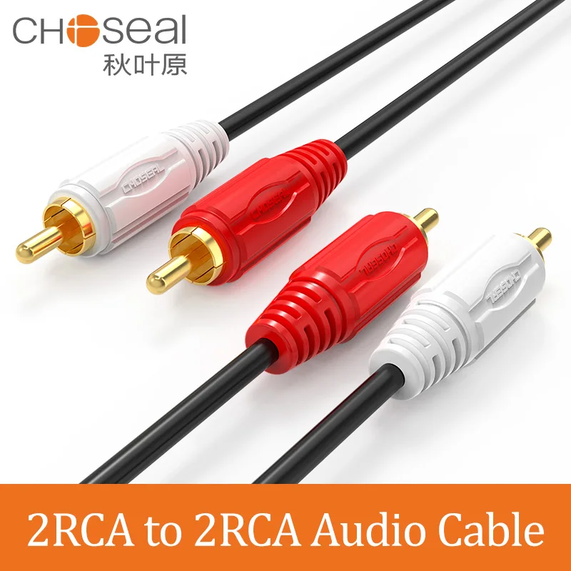 CHOSEAL RCA Cable 2RCA Male to 2RCA Male Stereo Audio Cable for Home Theater DVD VCD Amplifier