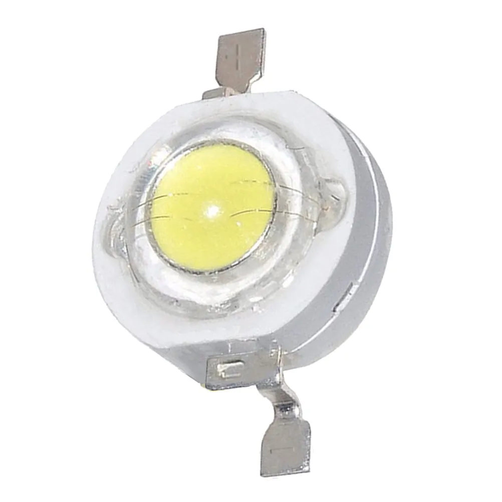 50Pcs 1W White LED Chip Beads Heat Sink Required 60C Max Temp Long Life 50000H Lamp Beads for Aquarium Fish Tank Decoration