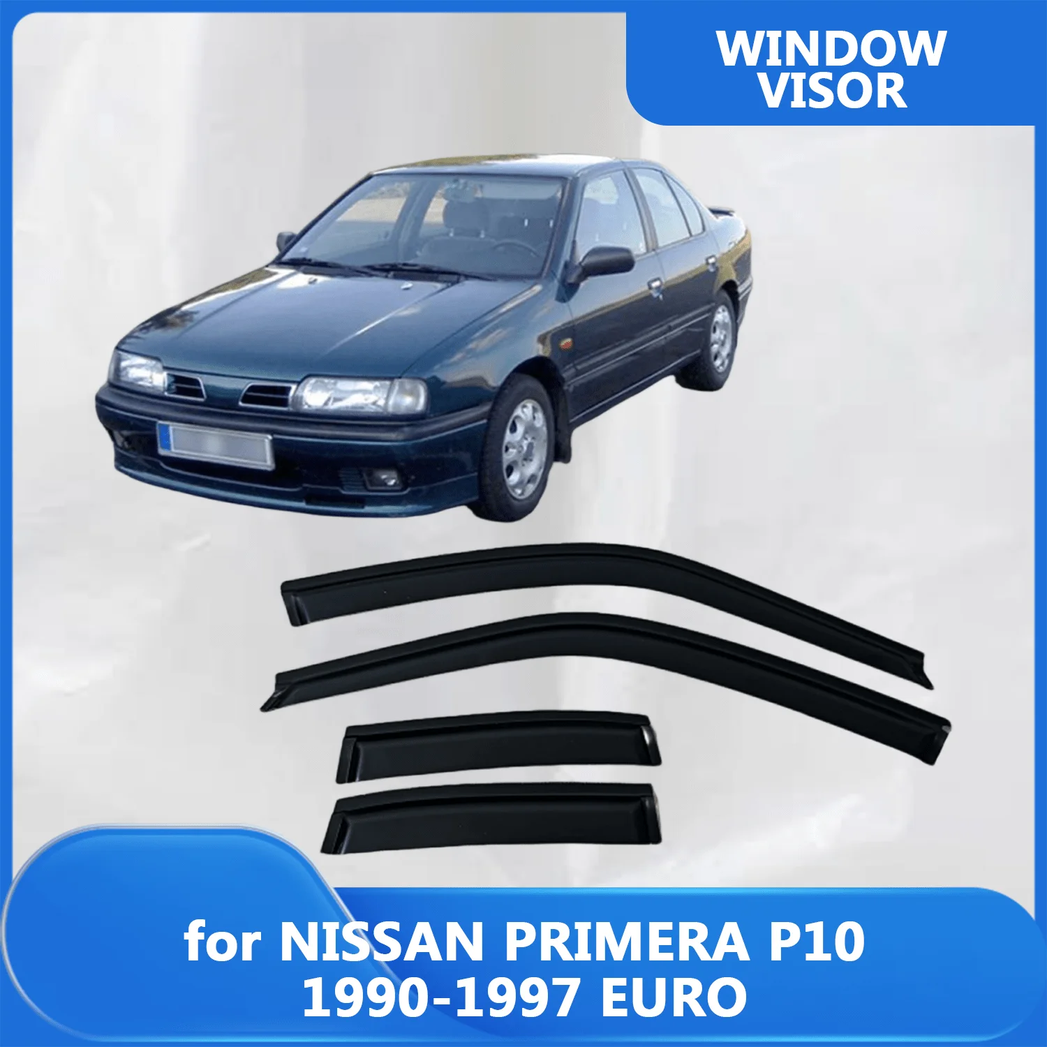 

Window Visor for NISSAN PRIMERA P10 1990 1991 1992 1993 1994 1995 1996 1997 EURO Wind Deflectors Rain Guards Door Visor Vent Sun