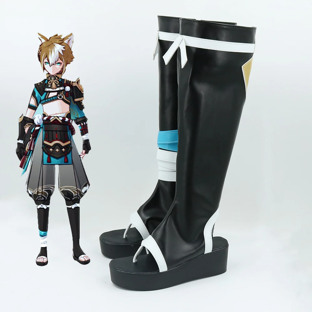 Genshin Impact Gorou-zapatos de Cosplay, botas, disfraz de Halloween para mujeres y hombres, zapatos de Anime