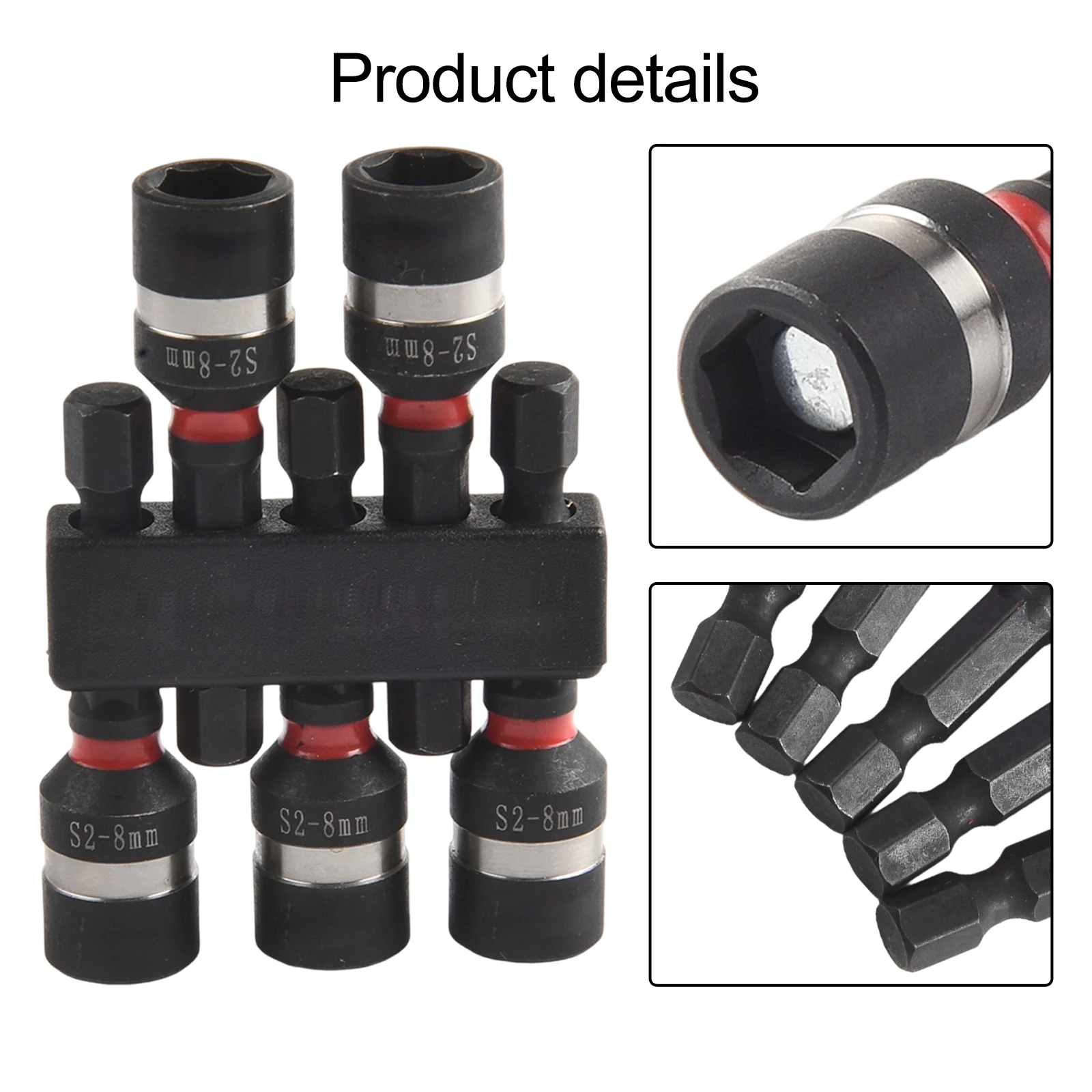

Hex Shank Driver Magnetic Socket Bits Construction Tasks Concave Hexagonal Design Hex Shank Driver Socket Wrench as Picture