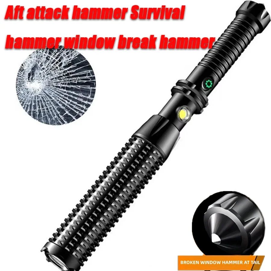 Baseball Bat LED Flashlight Waterproof Super Bright Torch Crack Car Window Driving Self Defense Camping Fishing Survival Gear 캠핑