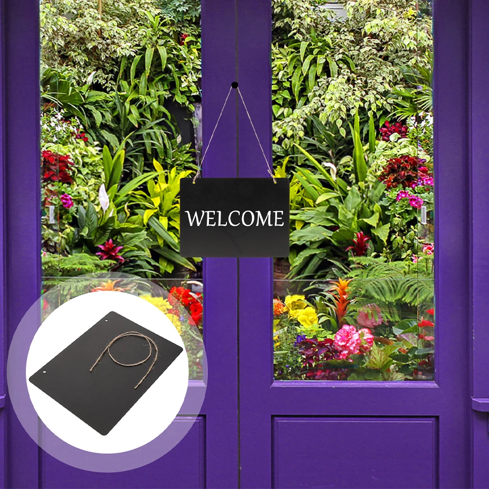 

2Pcs Blackboard Wall Hanging Chalkboard Sign Double Sided Erasable Board For Home Office Kitchen Garden Party Wedding Notice