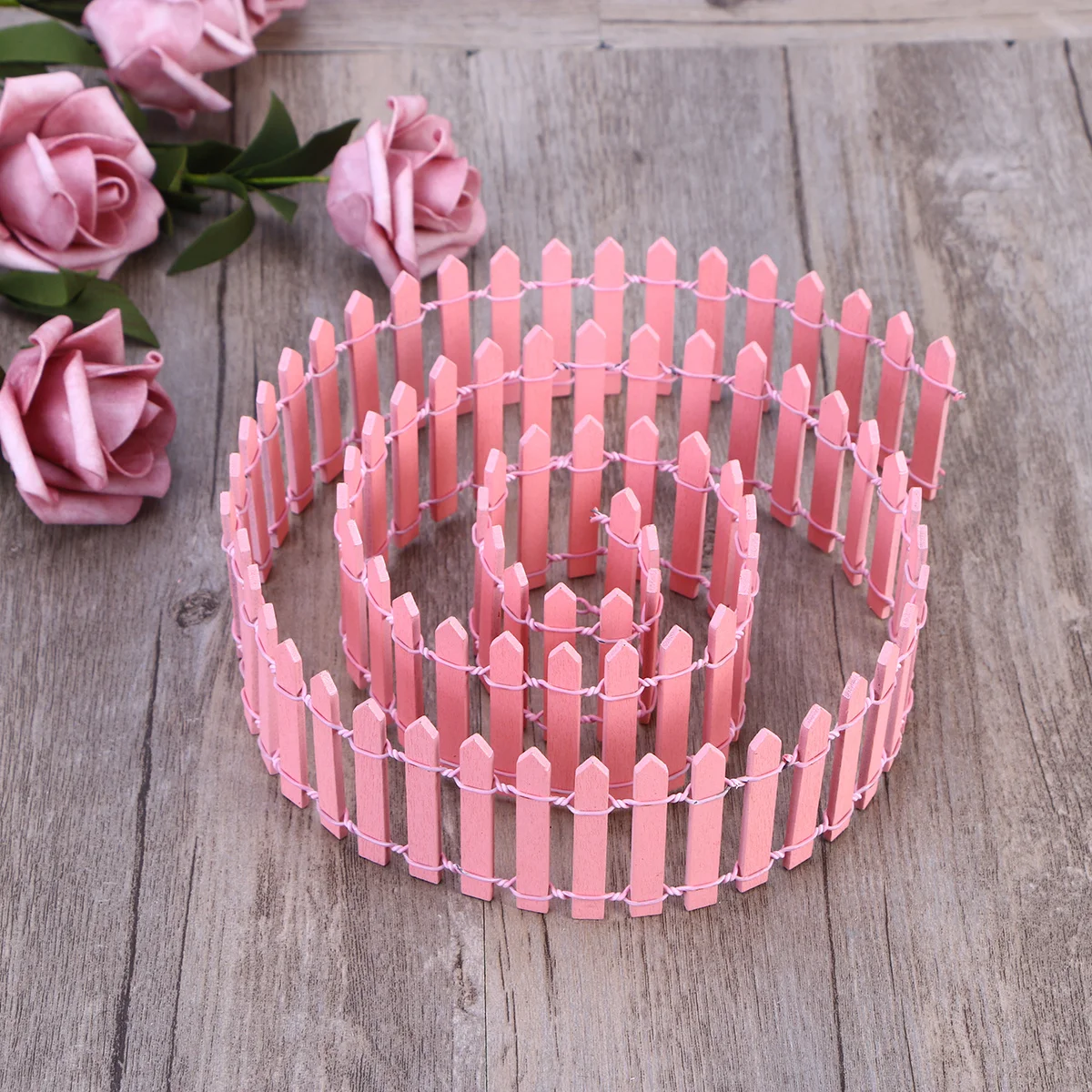 

100Cm X 5Cm Mini Fence Wood Picket Fence for Fairy Garden DIY Decorative Border for Christmas Tree Micro Landscape Bonsai