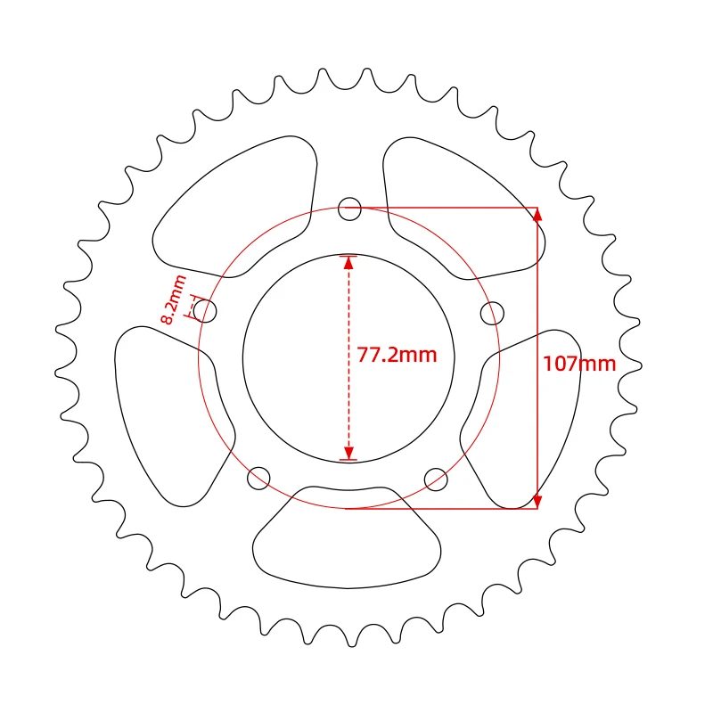 520-40T/41T/13T/14T Silent Motorcycle Front Rear Sprocket for CF Moto 250NK CF250 250NK CF450 250SR CF 250 SR