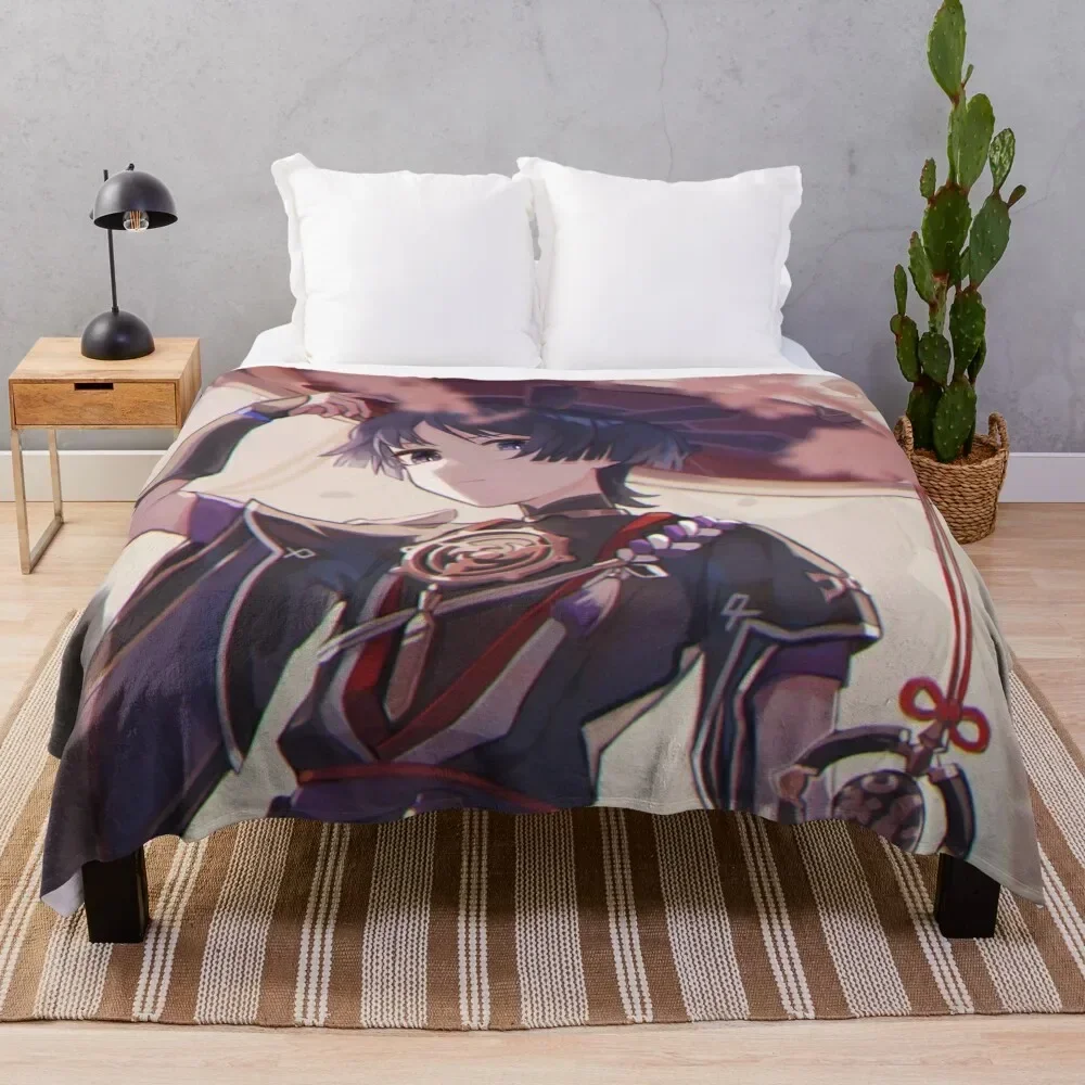 

genshin scaramouche #2 Throw Blanket No Pilling Soft Warm Blanket for Bed
