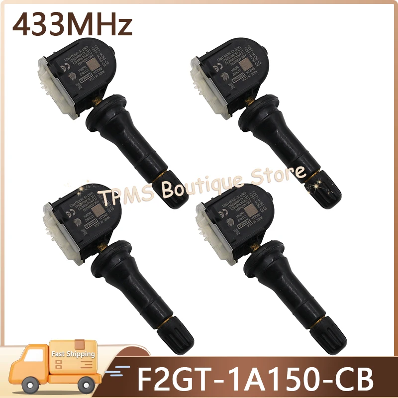 

4pcs 433MHz F2GT-1A150-CB Tyre Pressure Sensor TPMS For Lincoln Navigato Nautilus Ford F-250/350 Super Duty Bronco Expedition