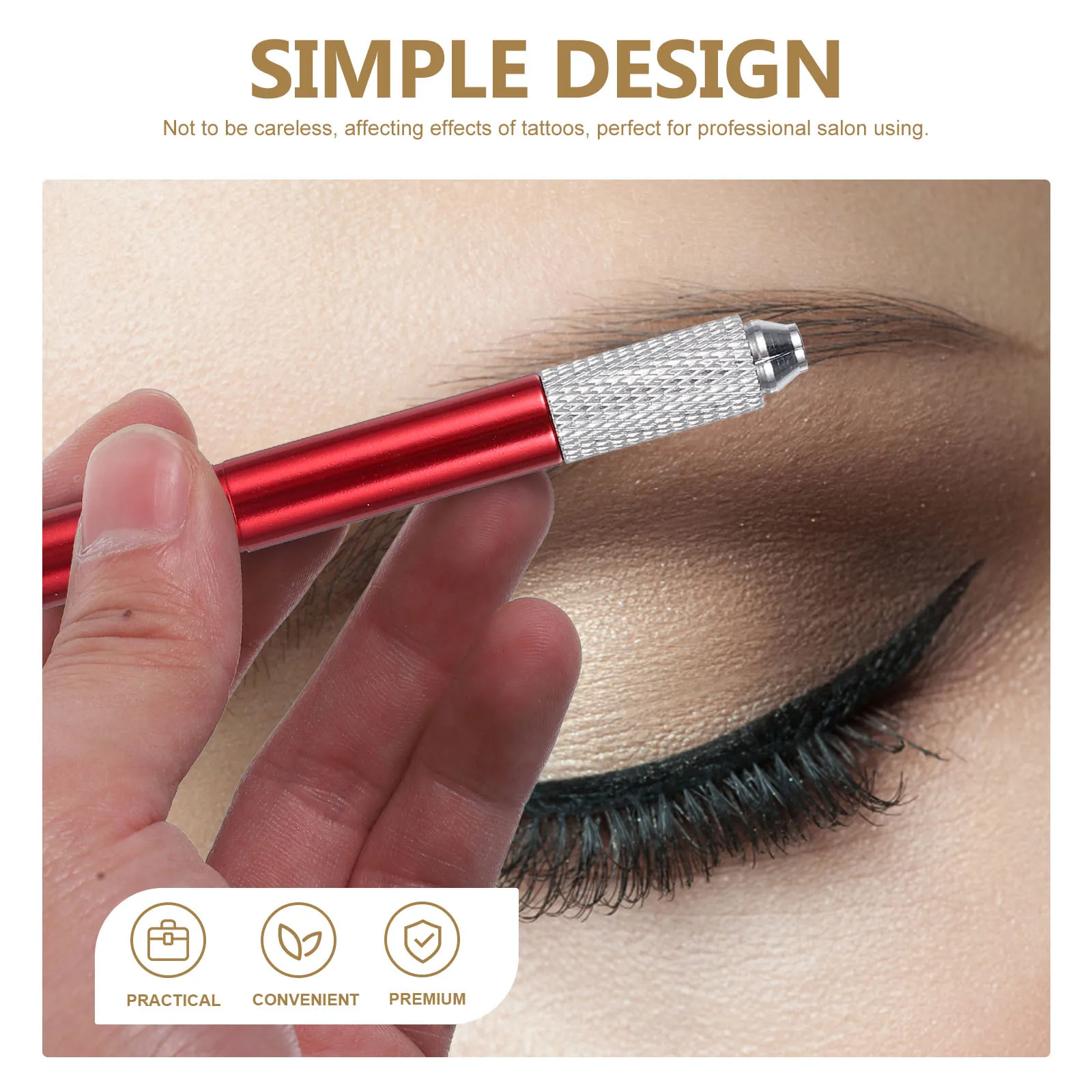 Pluma de Microblading de cejas profesional, herramienta de Microblading duradera de doble extremo, lápiz de tatuaje para cejas, lápiz de maquillaje, lápiz de cejas