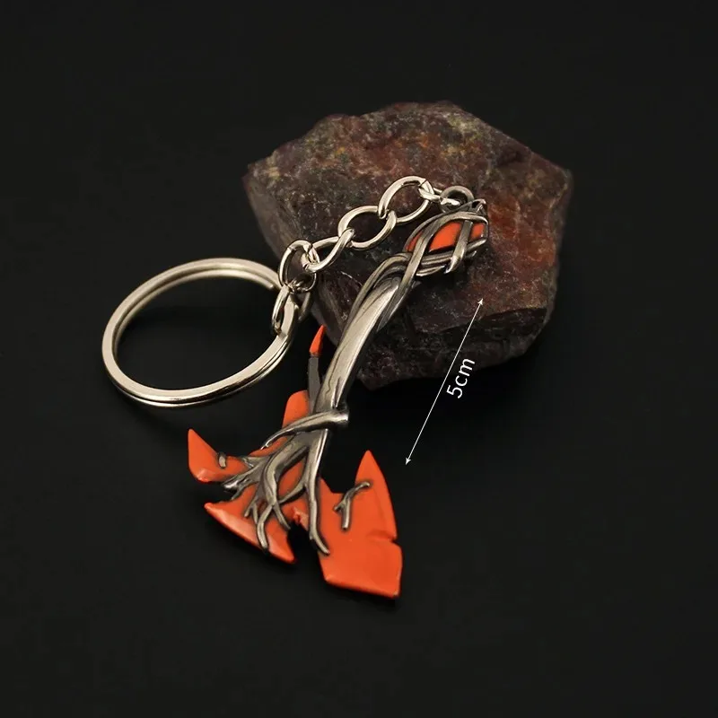 5cm Gaias revency Axe solevolant Game portachiavi periferico modello di arma in metallo accessori per ciondoli portachiavi regali giocattoli collezioni