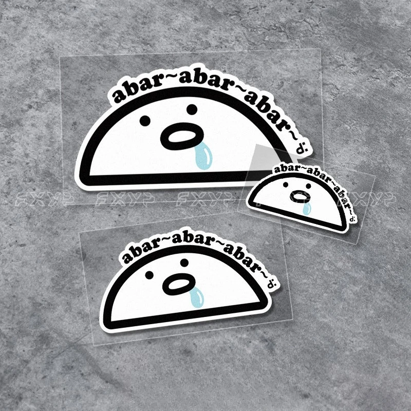 

1 шт. водонепроницаемые наклейки в форме полукруга – самоклеящиеся забавные стикеры для устройств и персонализации