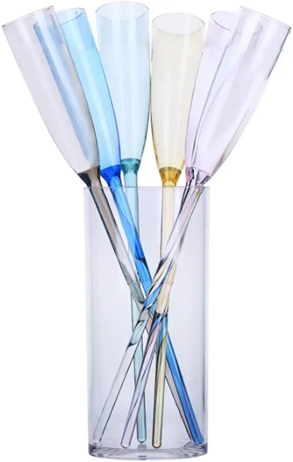 

Acrylic Flute Set - Unbreakable Wine Glasses, Whiskey Tumbler, Cocktail Cup, 175ml, Party Wedding Gift