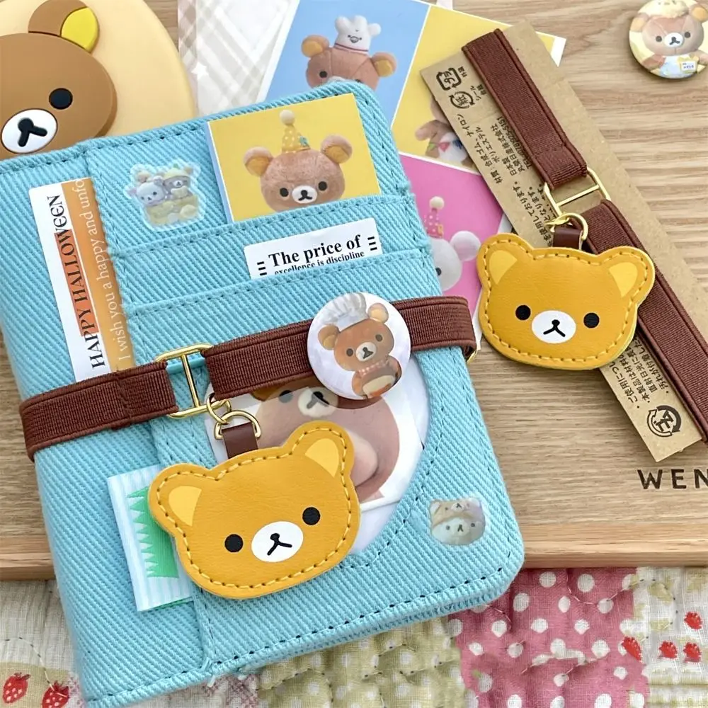 High Quality Cartoon Bear Notebook Straps Adjustable Elastic Band Binding Rope Loose-leaf Notebook Binder Strap DIY Decoration
